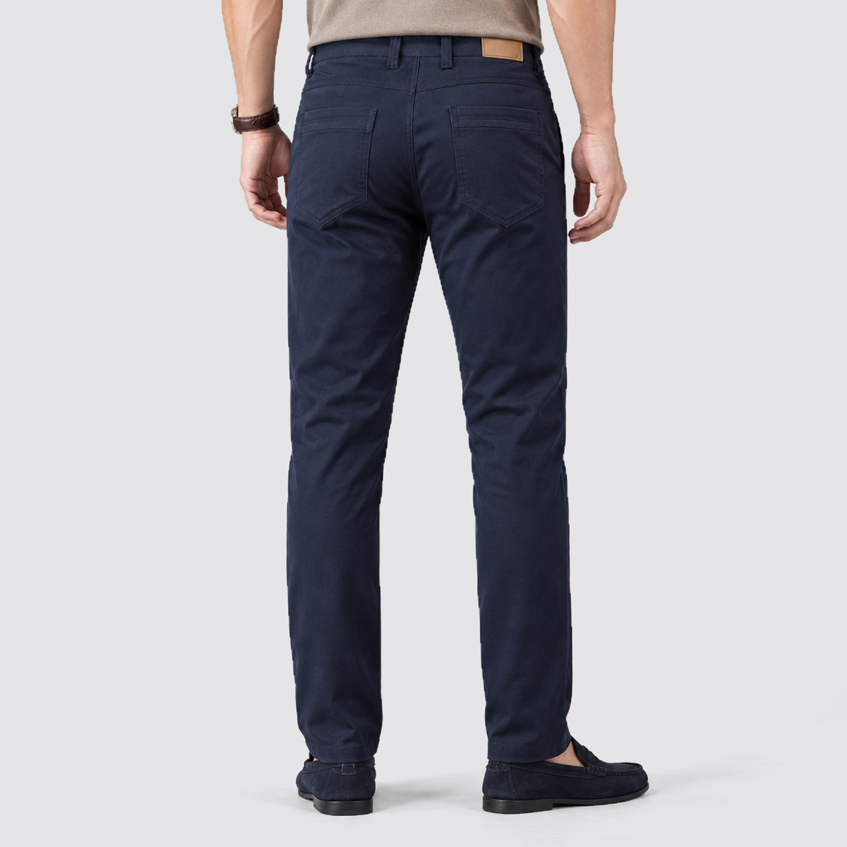 Montarello Men's Slim Fit Work Trousers with Straight Leg