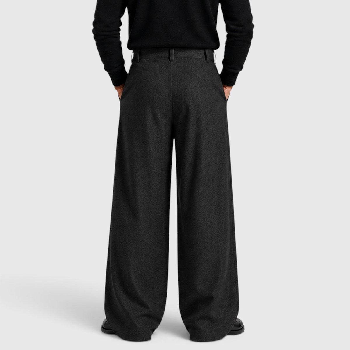 Montarello Men's Trousers Straight Leg Pleated Tailored