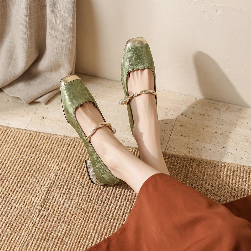 Celestine Brocade Mary Jane Flats