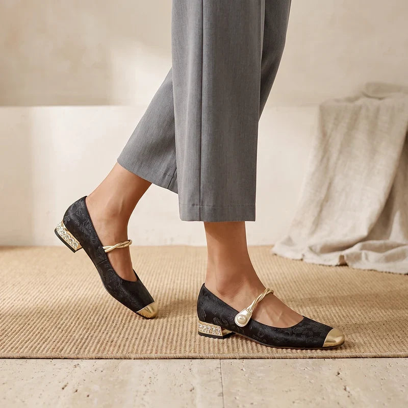 Celestine Brocade Mary Jane Flats