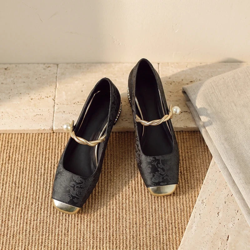 Celestine Brocade Mary Jane Flats