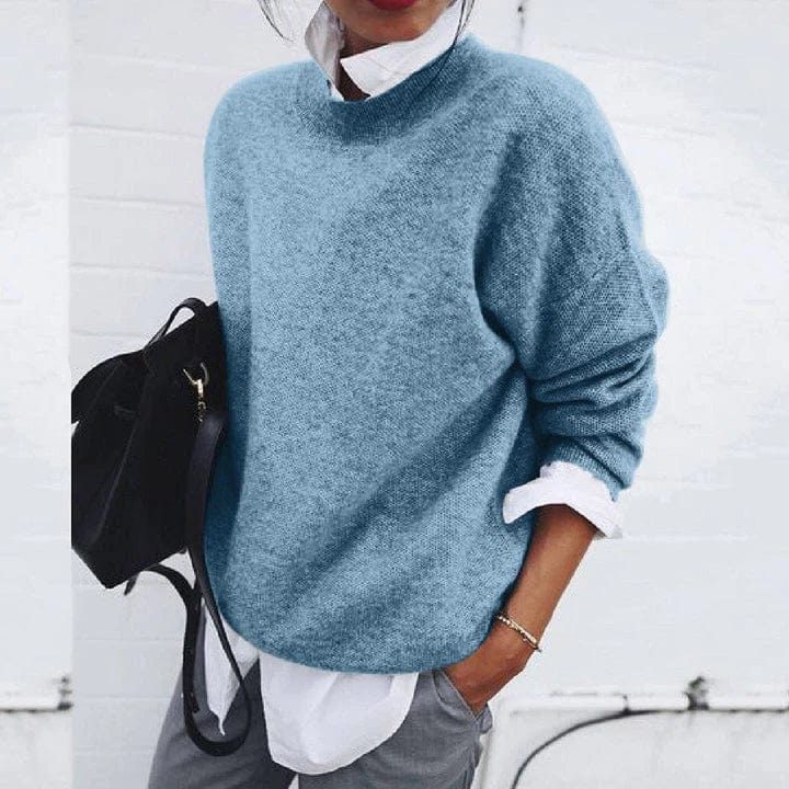 Nimue | Cashmere Oversized Sweater with Crew Neck for Women