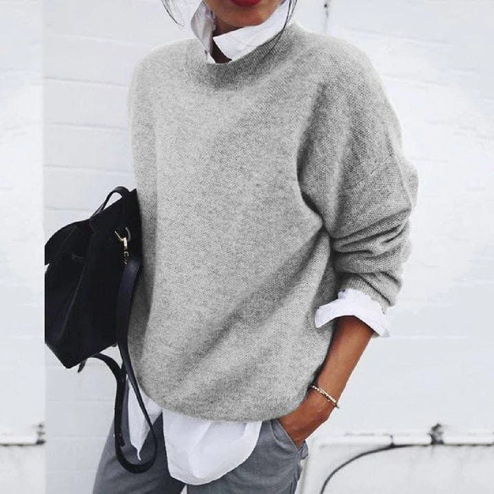 Nimue | Cashmere Oversized Sweater with Crew Neck for Women