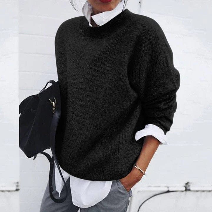 Nimue | Cashmere Oversized Sweater with Crew Neck for Women
