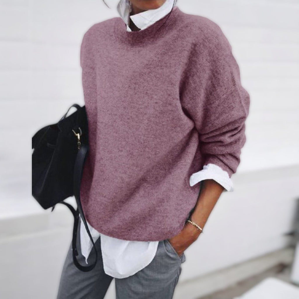 Nimue | Cashmere Oversized Sweater with Crew Neck for Women