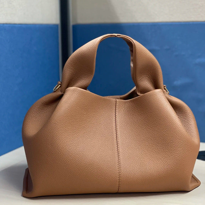 Women's Soft Slouch Shoulder Bag with Zipper Closure