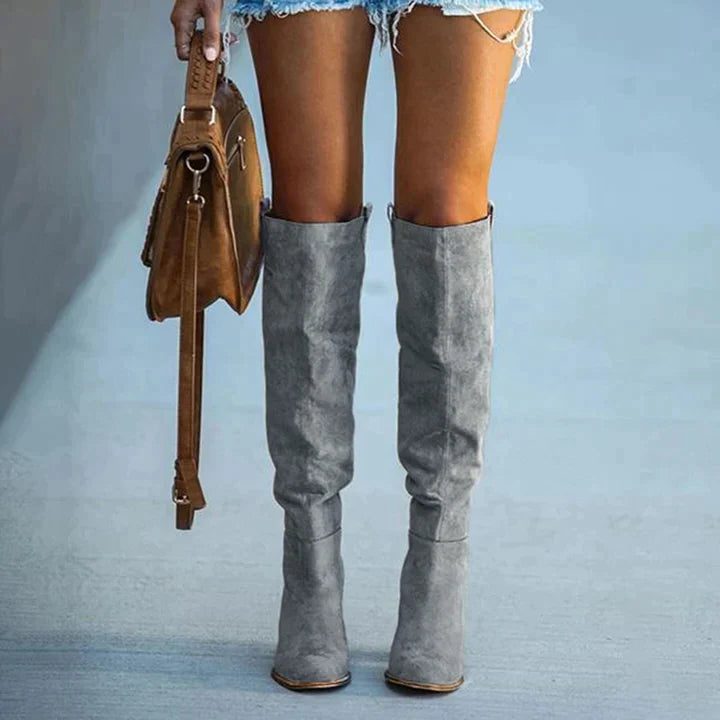 Odette | Block Heel Knee High Boots for Women