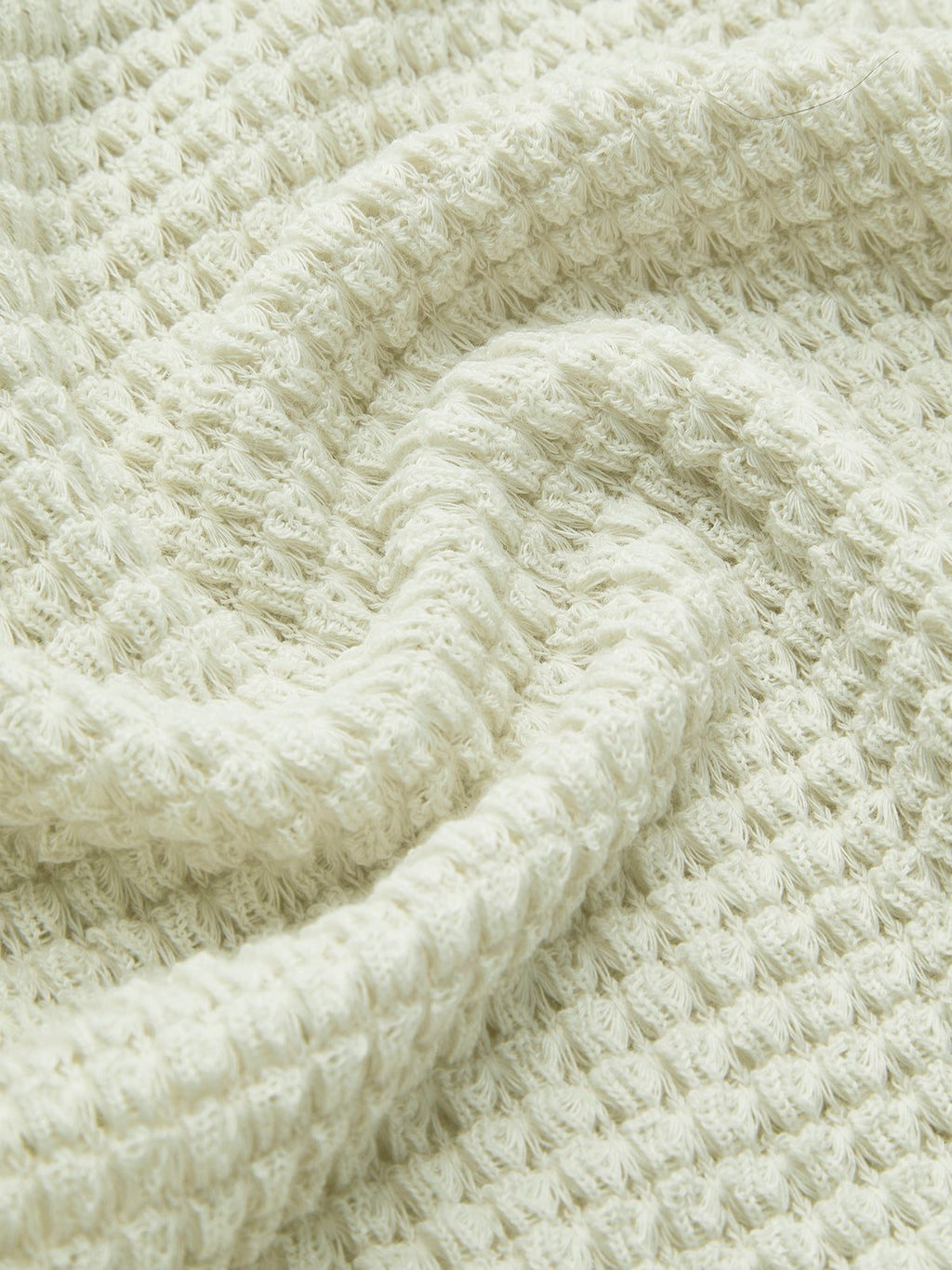 Olivia | Waffle Knit Cropped Top with Long Sleeves and Crew Neck for Women