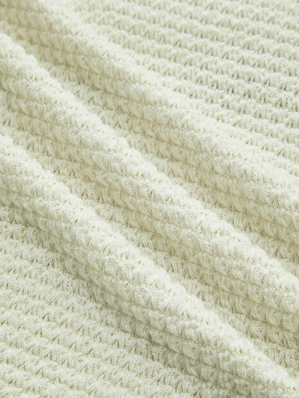 Olivia | Waffle Knit Cropped Top with Long Sleeves and Crew Neck for Women