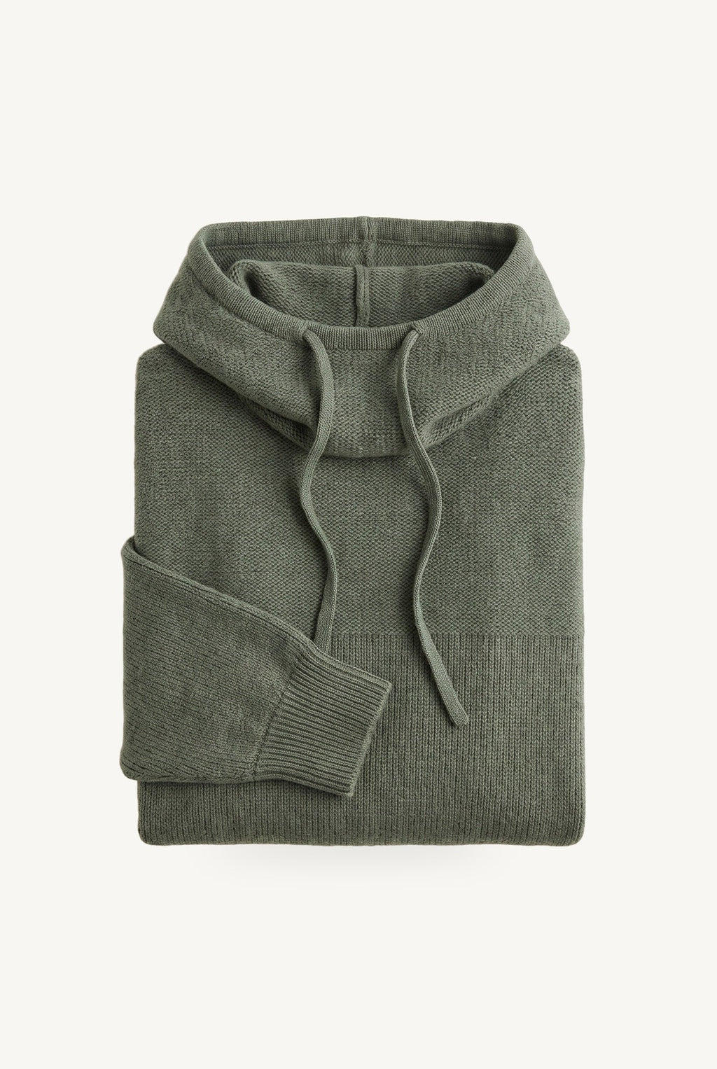 Women's Textured Knit Hoodie, Drawstring Hood, Long Sleeves
