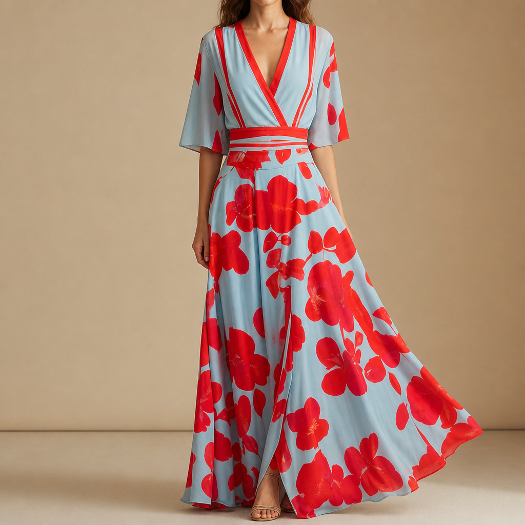 Otranto Floral Wrap Maxi Dress