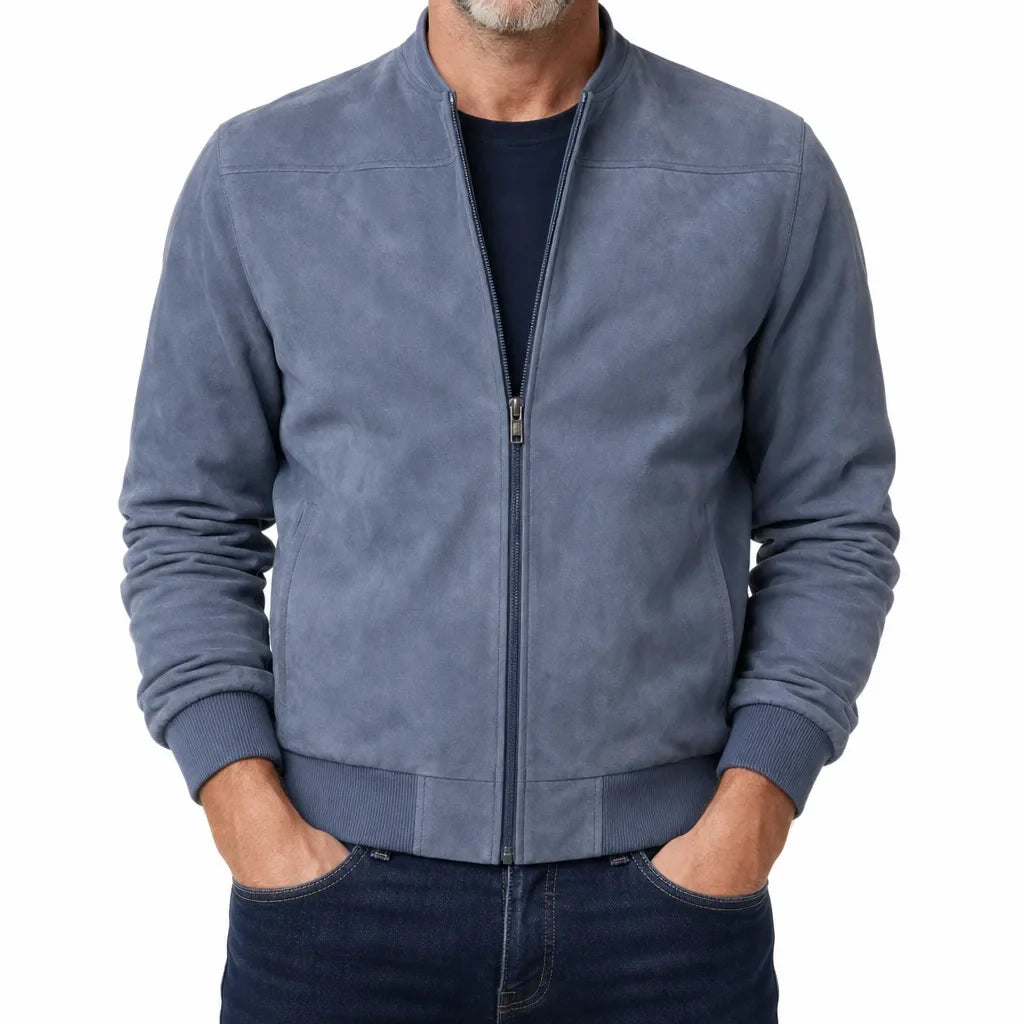 Owen | Men's Suede Bomber Jacket