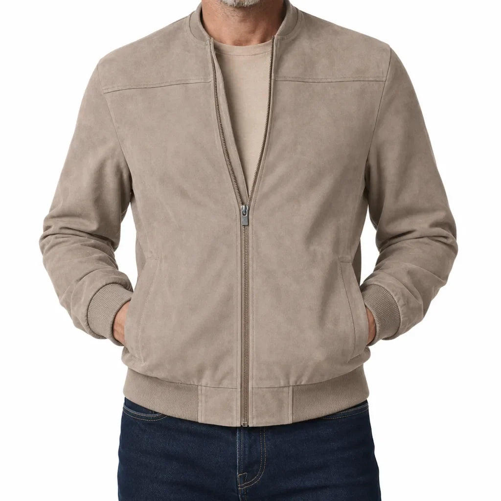 Owen | Men's Suede Bomber Jacket