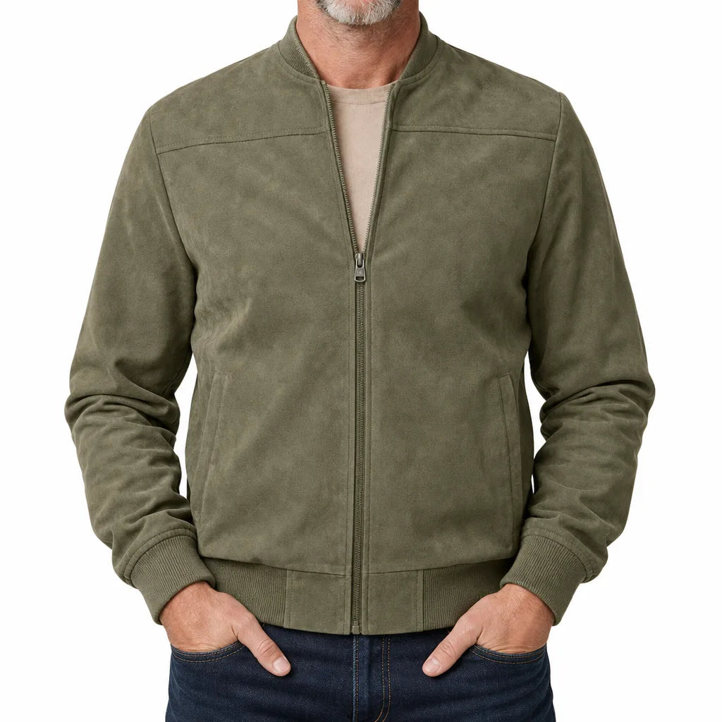 Owen | Men's Suede Bomber Jacket