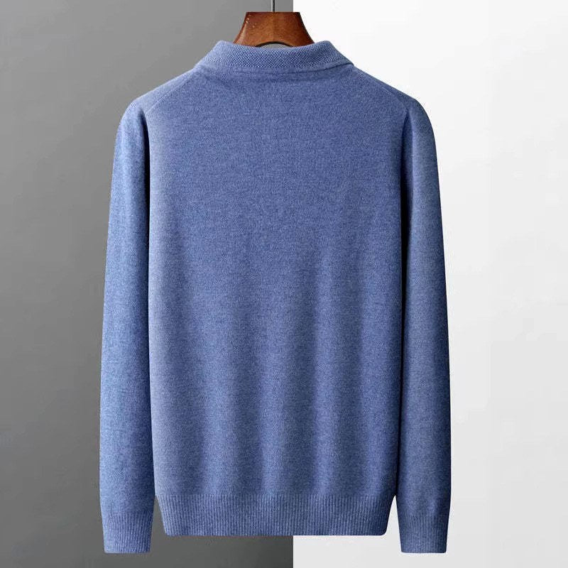 Pablo - Men's Long Sleeve Knit Polo Sweater