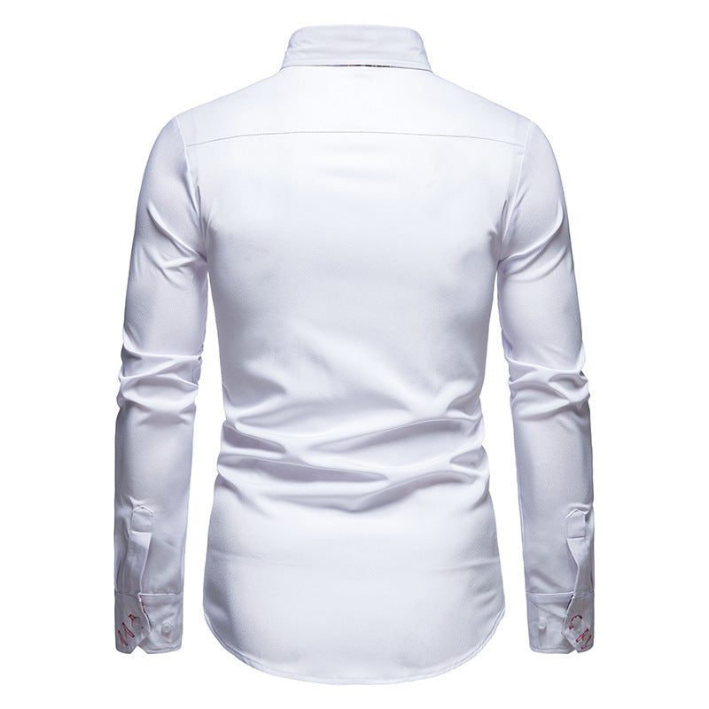 Paisley Button-Down Shirt with Long Sleeves for Men