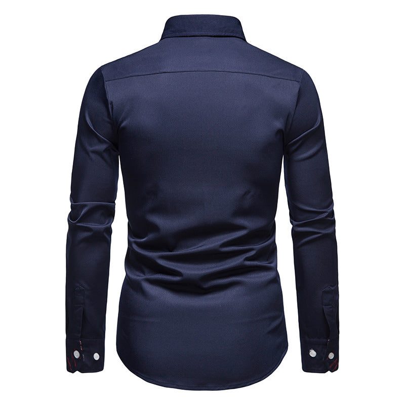 Paisley Button-Down Shirt with Long Sleeves for Men