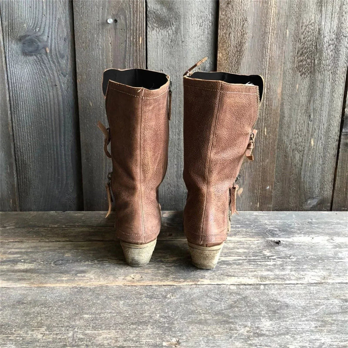 Philomena | Winter Suede Mid-Calf Boots with Block Heel for Women