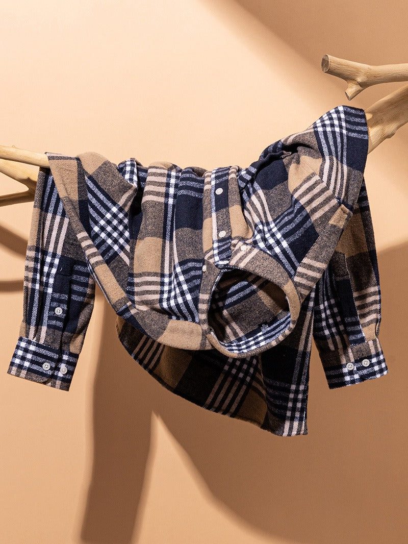 Plaid Button-Down Shirt for Men