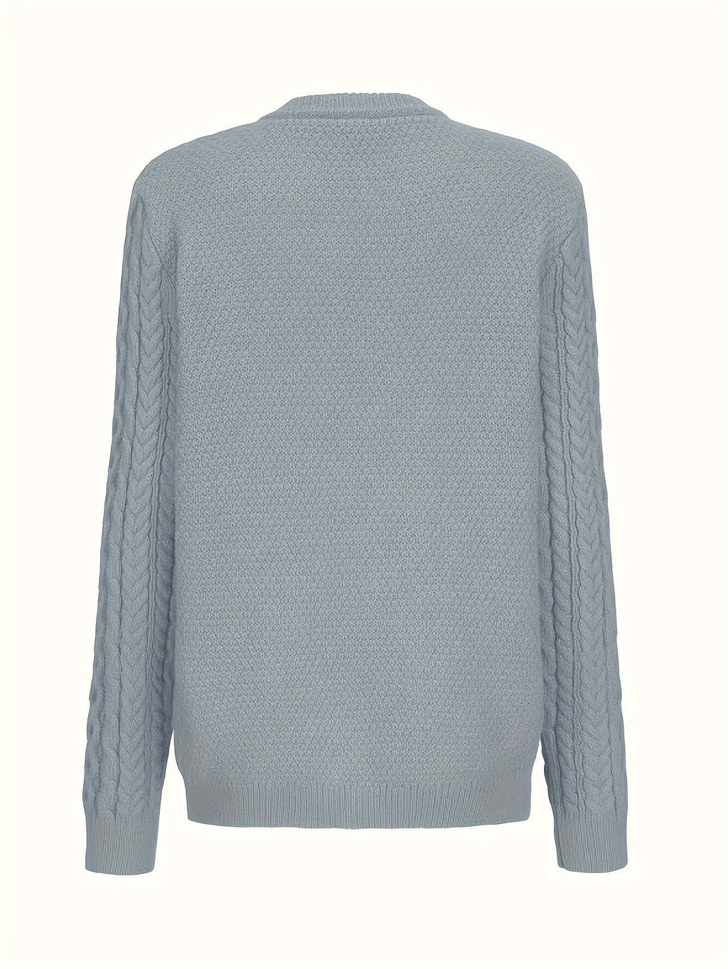 Women's Cable Knit Cardigan with Button Front and Pockets