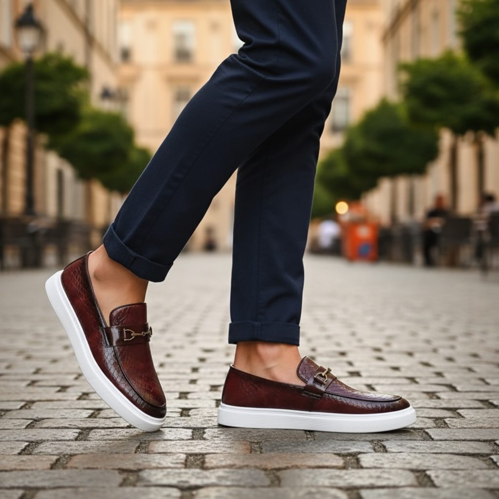 Quilted Slip-On Loafers for Men