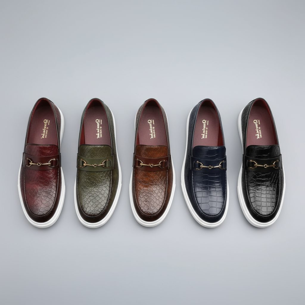 Quilted Slip-On Loafers for Men