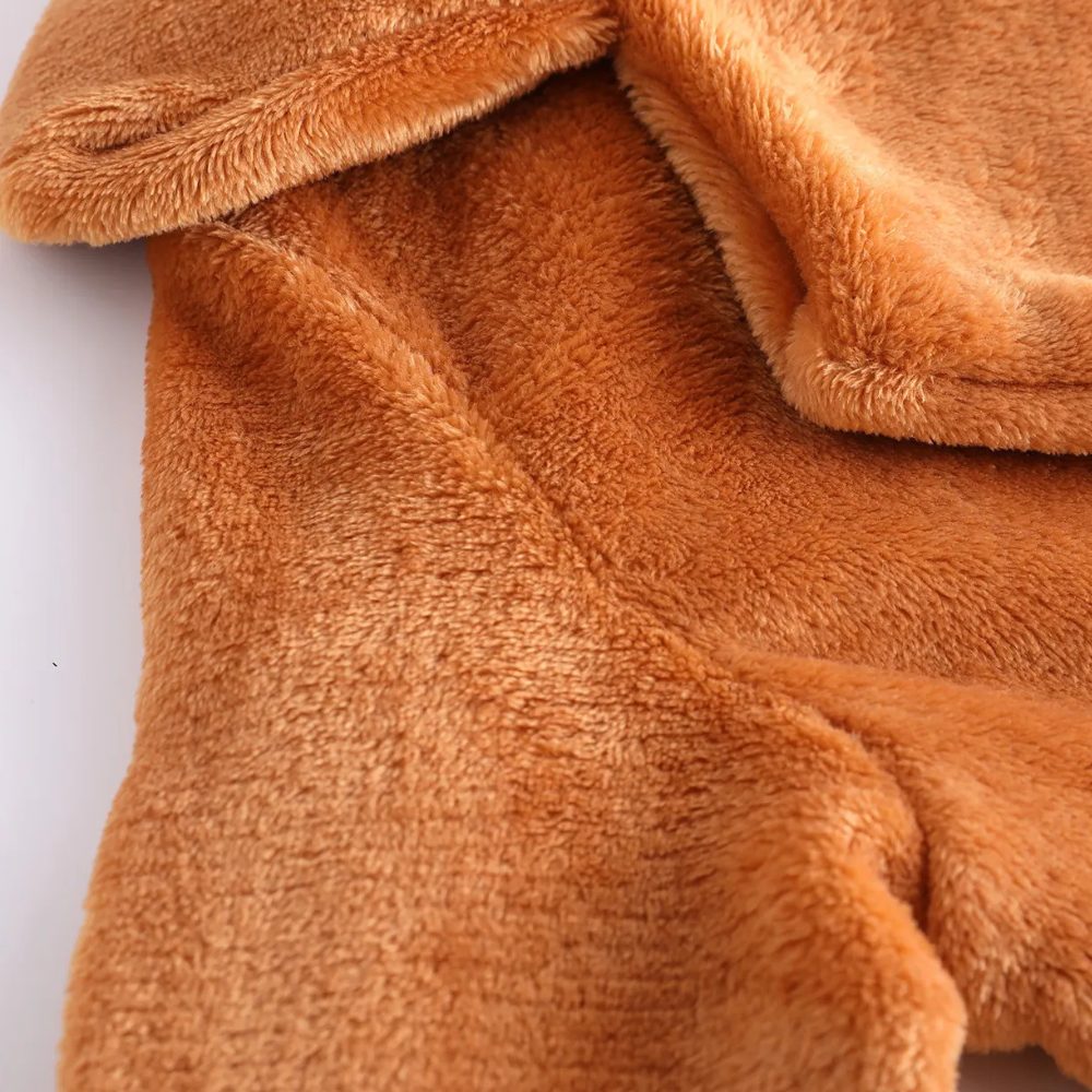 Reagan | Faux Fur Long Winter Coat with Lapel Collar for Women