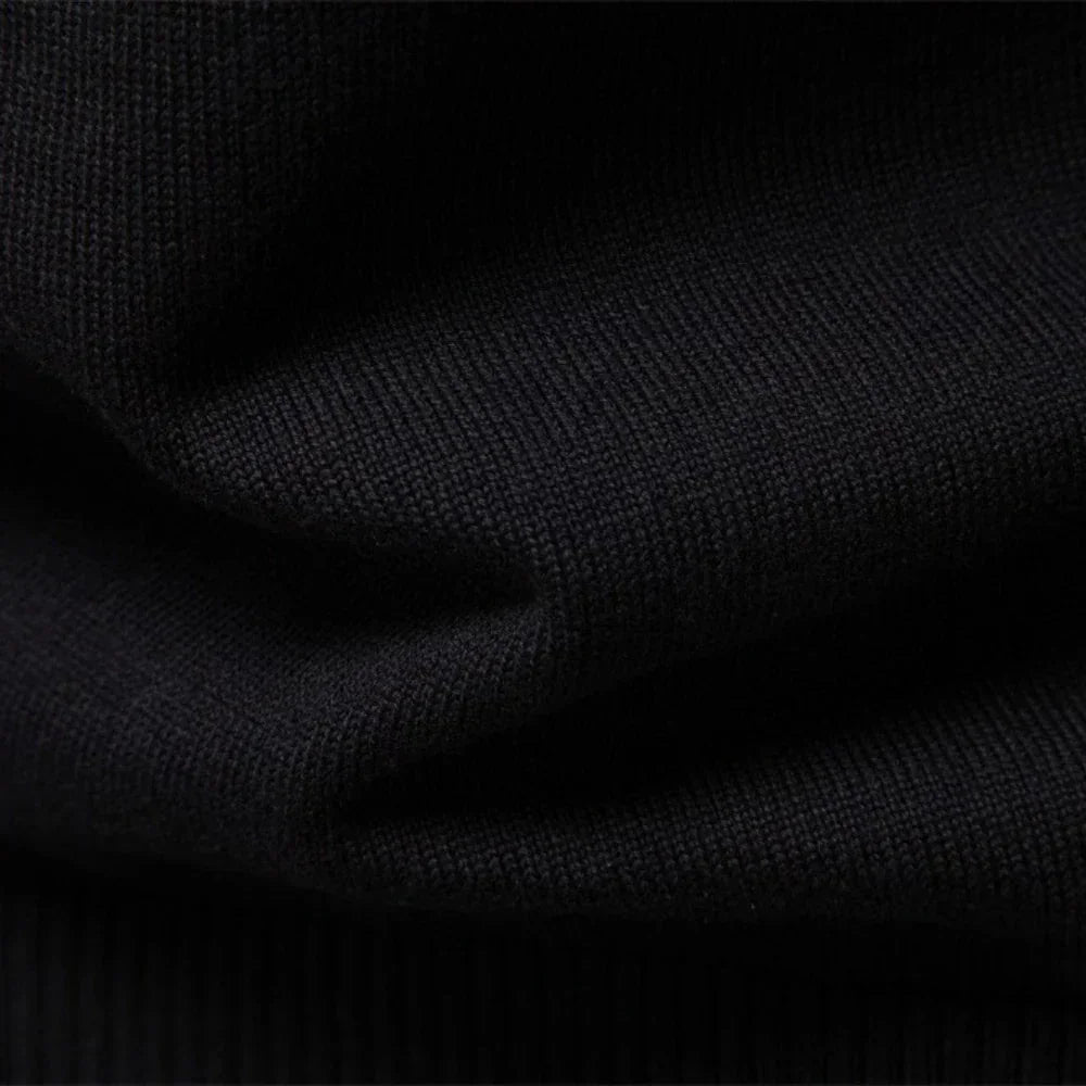 Women's striped knit stand collar half zip sweater