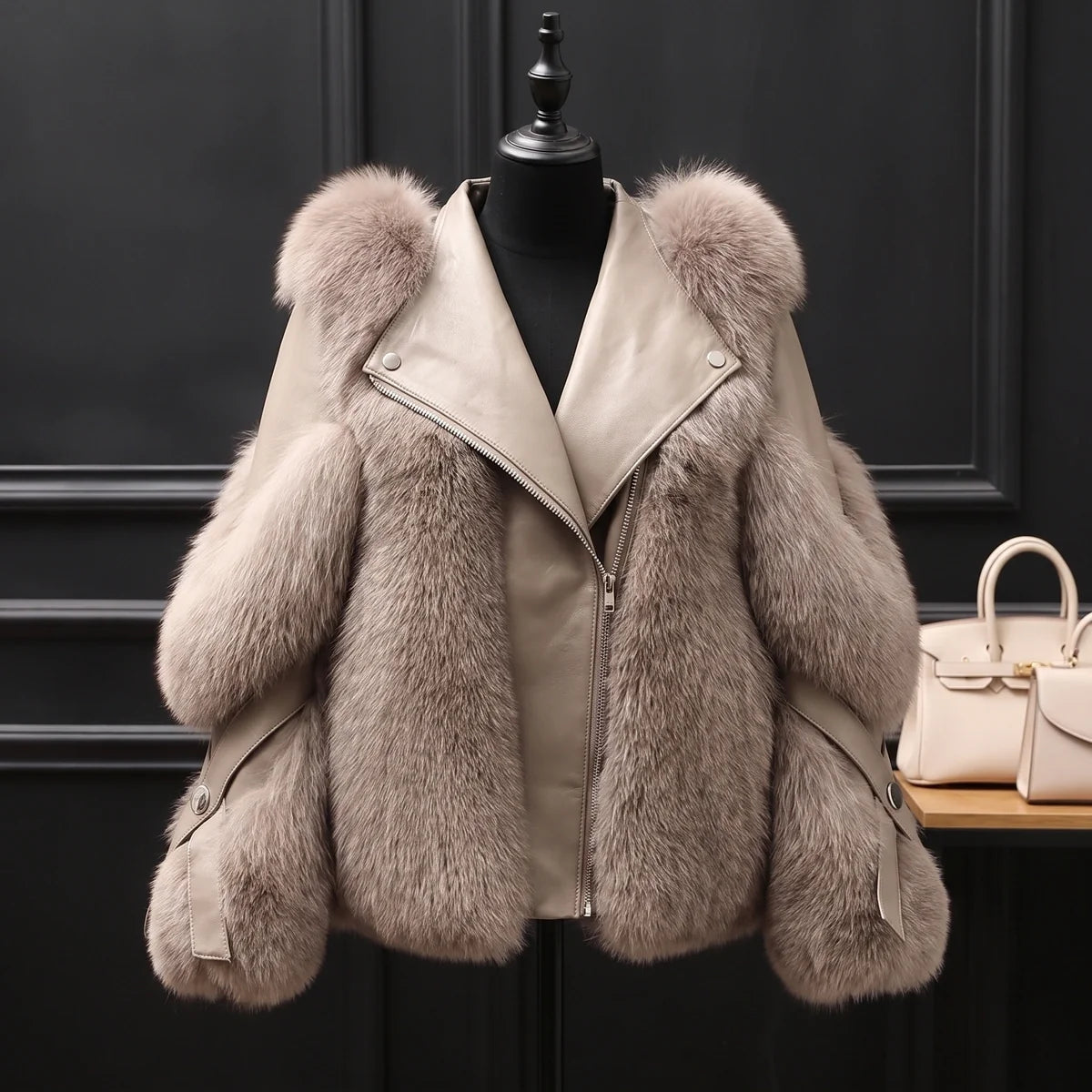 Xenia Faux Fur Lapel Jacket