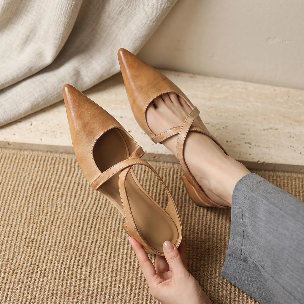 Perrine Crossover Strap Mules