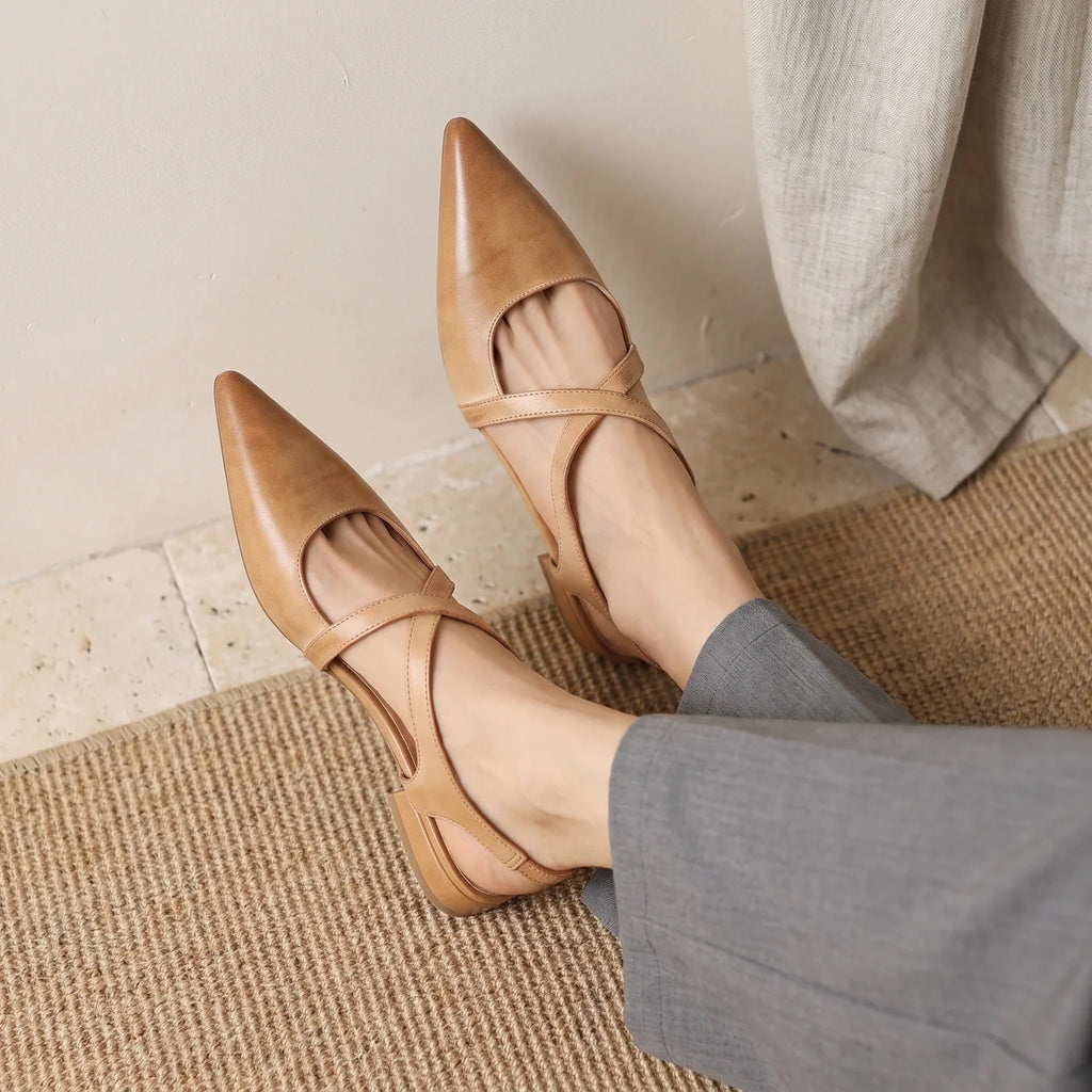 Perrine Crossover Strap Mules