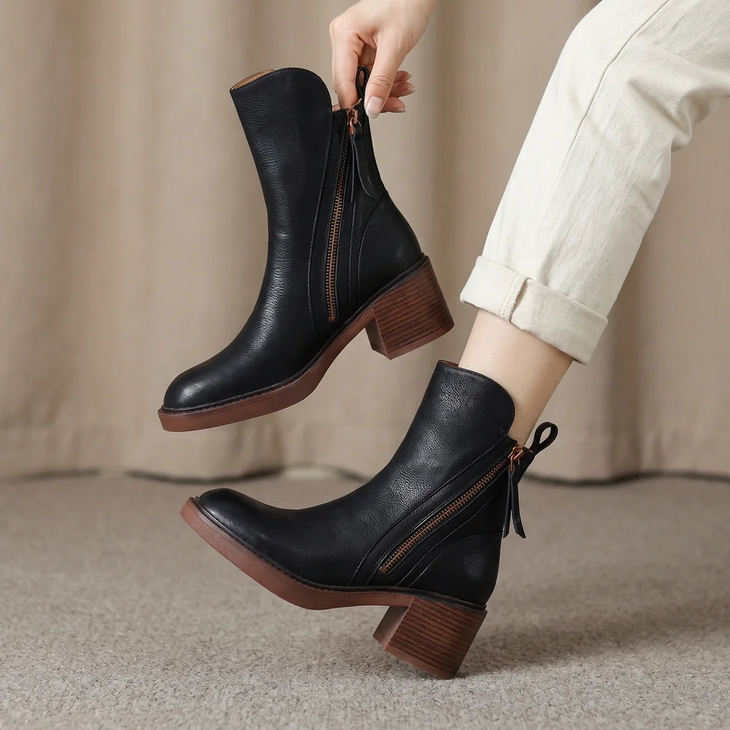 Odette Tassel Zip Ankle Boots