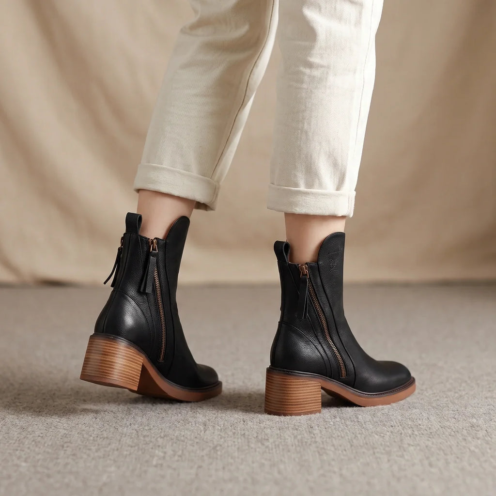 Odette Tassel Zip Ankle Boots