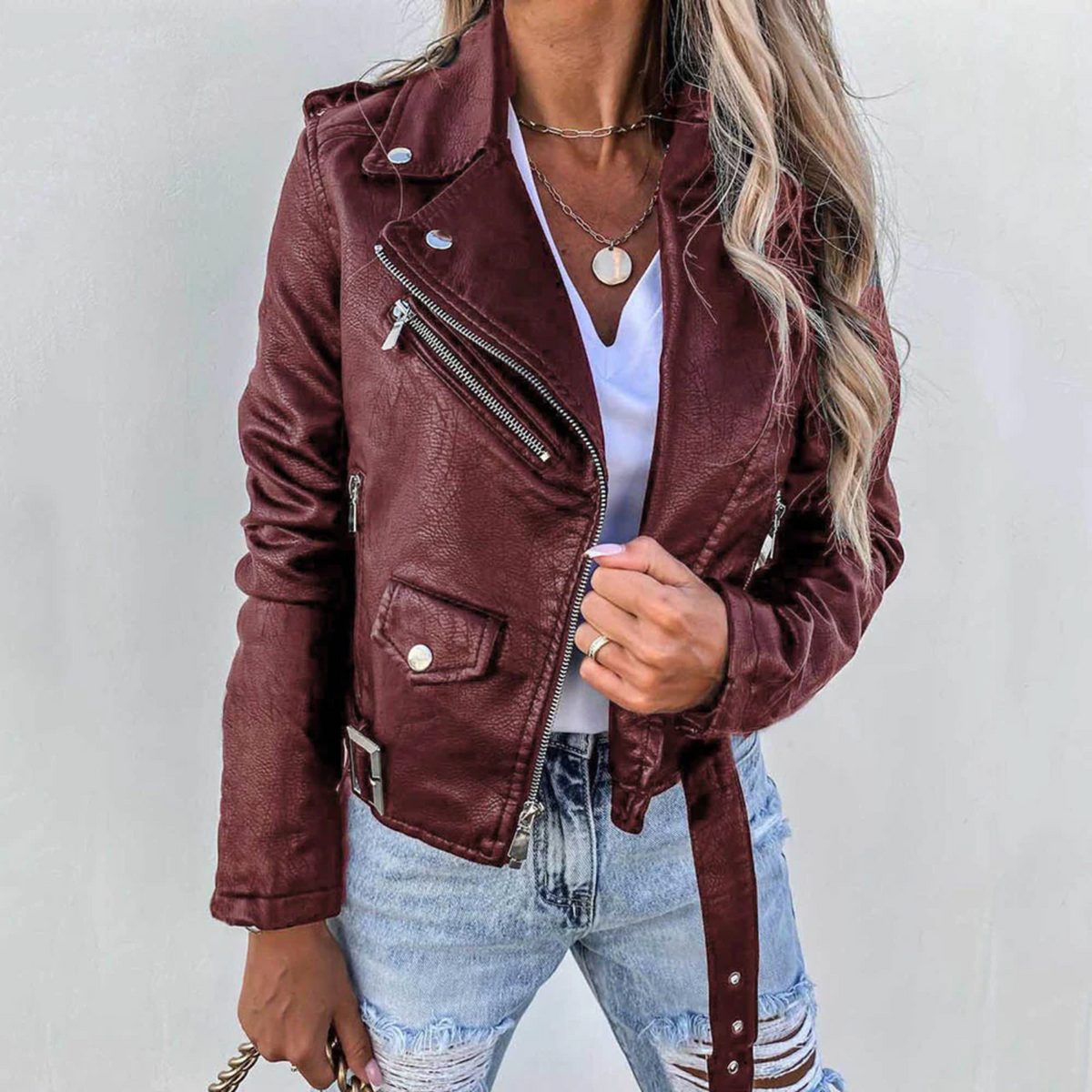 Reverie | Cropped Biker Jacket for Women