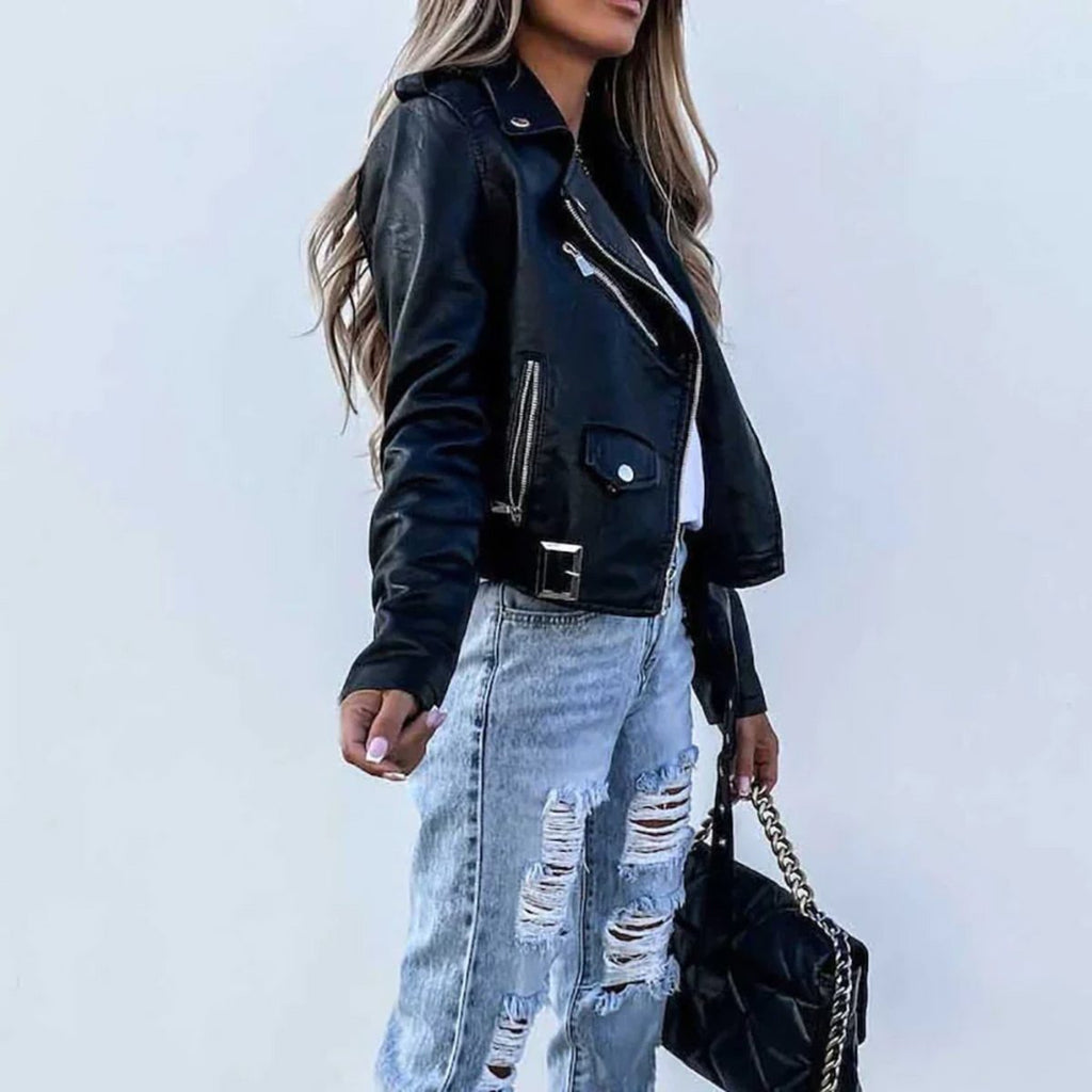 Reverie | Cropped Biker Jacket for Women