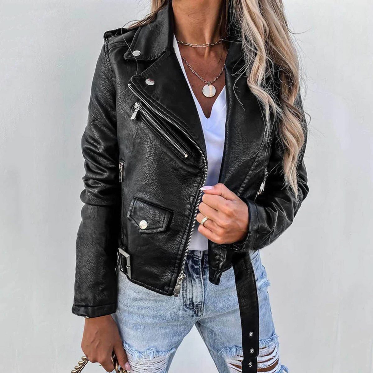Reverie | Cropped Biker Jacket for Women