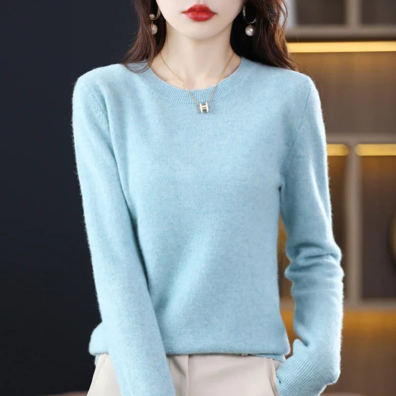 Nyla | Ribbed Knit Sweater with Crew Neck for Women