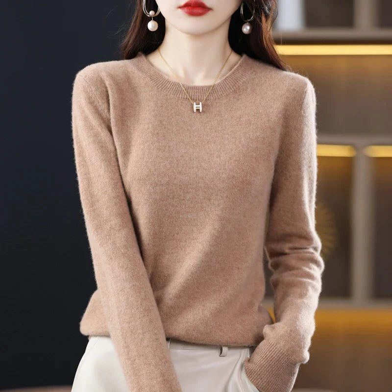 Nyla | Ribbed Knit Sweater with Crew Neck for Women
