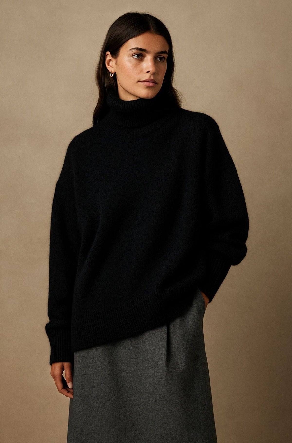 Mina | Cashmere Roll Neck Sweater for Women