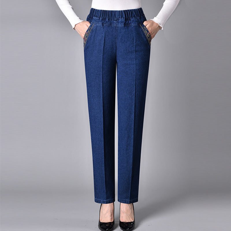 Ronja | Straight Leg Jeans with Elastic Waist for Women