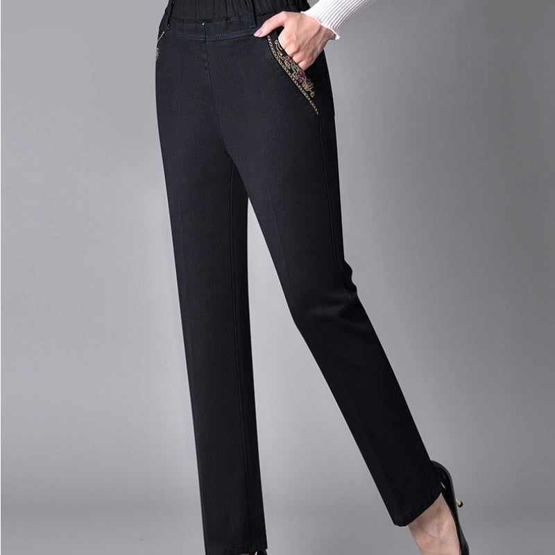 Ronja | Straight Leg Jeans with Elastic Waist for Women
