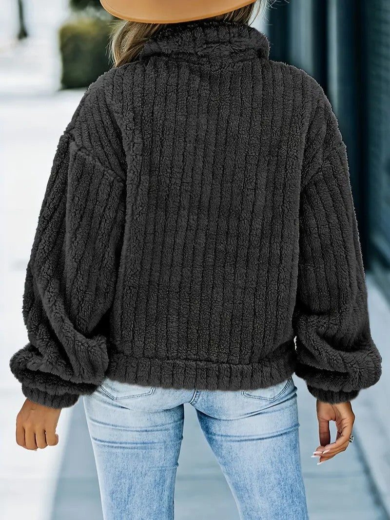 Rosaline | Teddy Jacket with Button-Up for Women