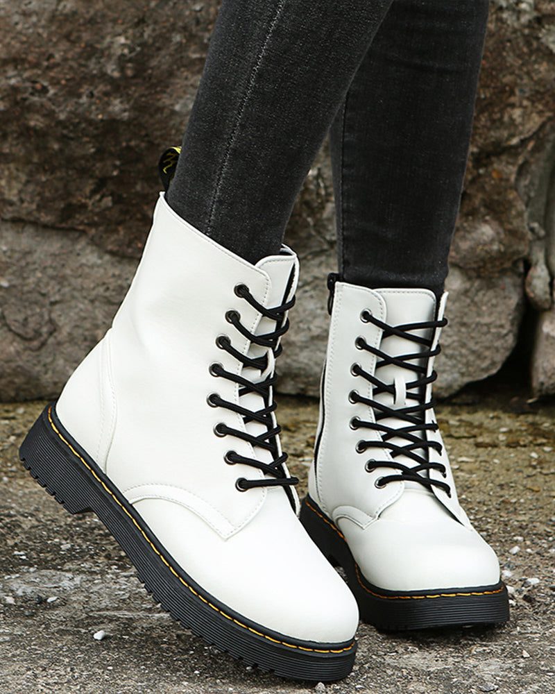 Ruth | Winter Platform Ankle Boots with Lace-Up Closure for Women
