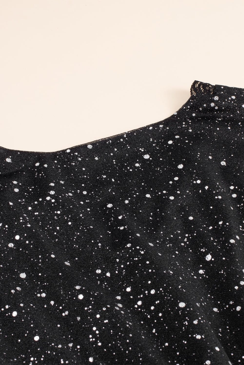 Sage | Sequin Cocktail Dress with V-Neck and Long Sleeves for Women