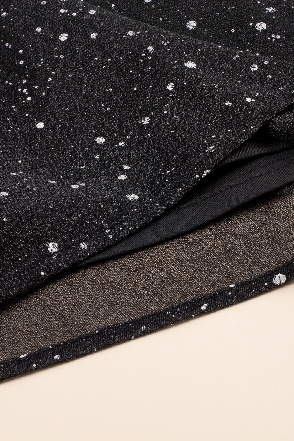 Sage | Sequin Cocktail Dress with V-Neck and Long Sleeves for Women