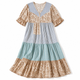 Sand Paisley Stripe