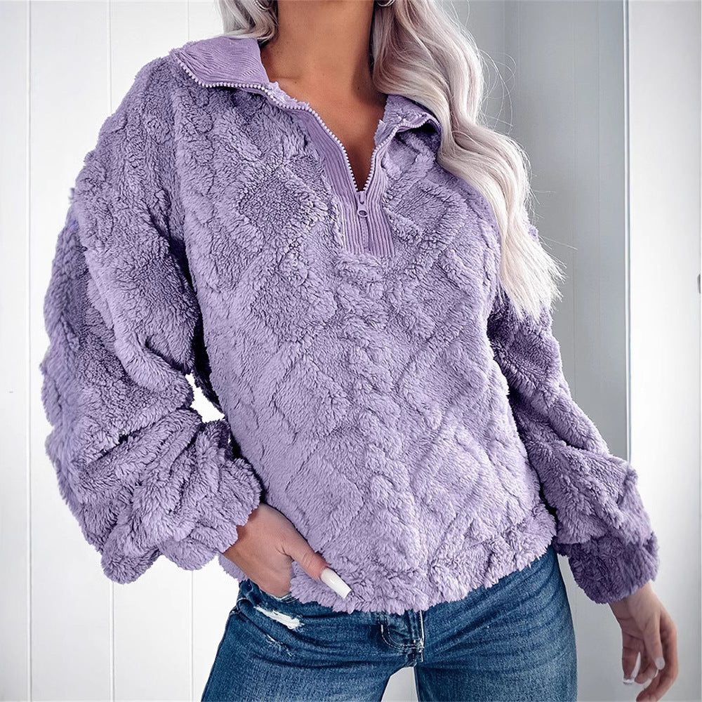 Scarlett | Fleece Quarter Zip Pullover for Women