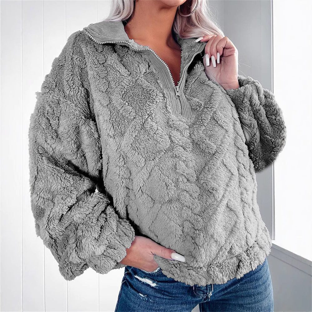 Scarlett | Fleece Quarter Zip Pullover for Women