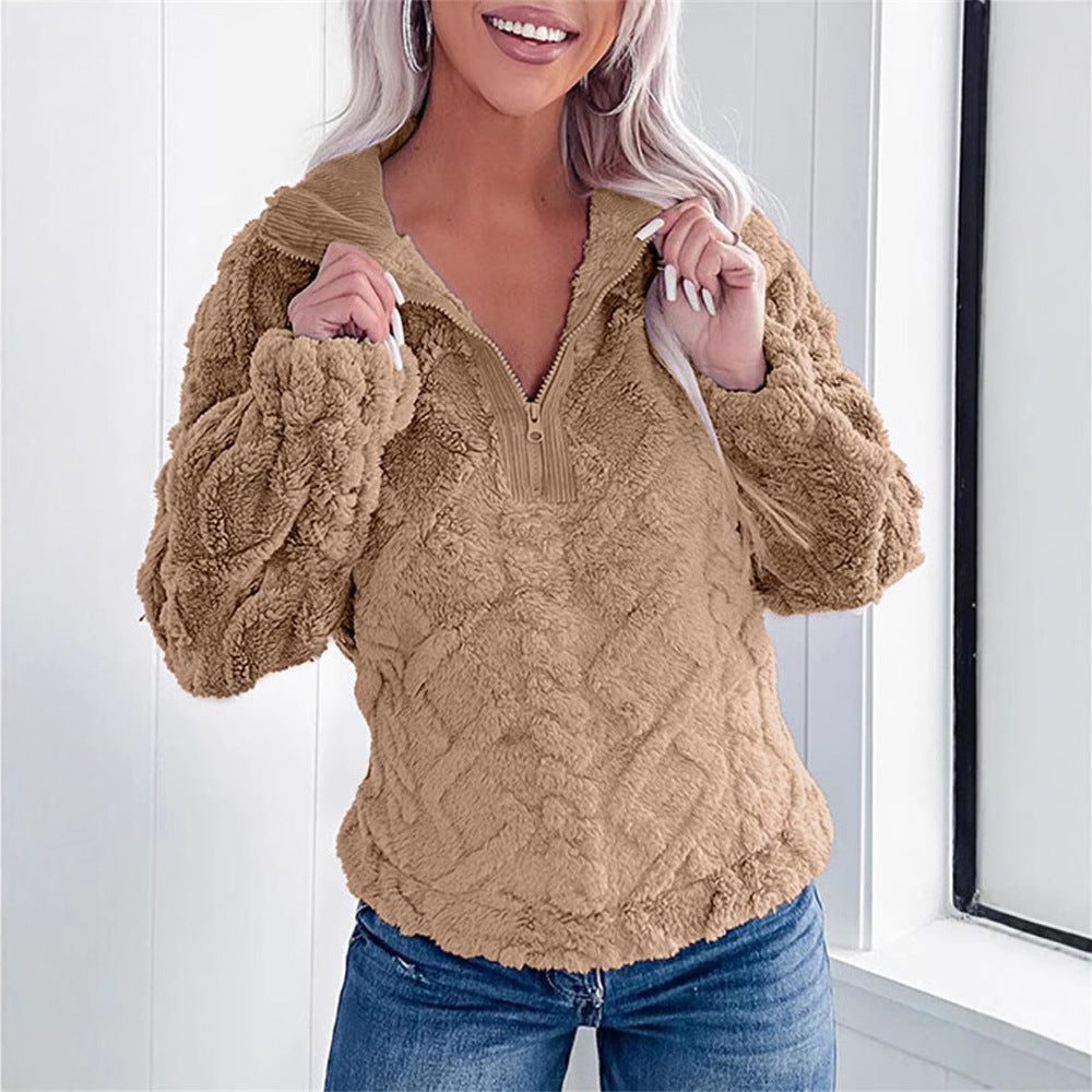 Scarlett | Fleece Quarter Zip Pullover for Women