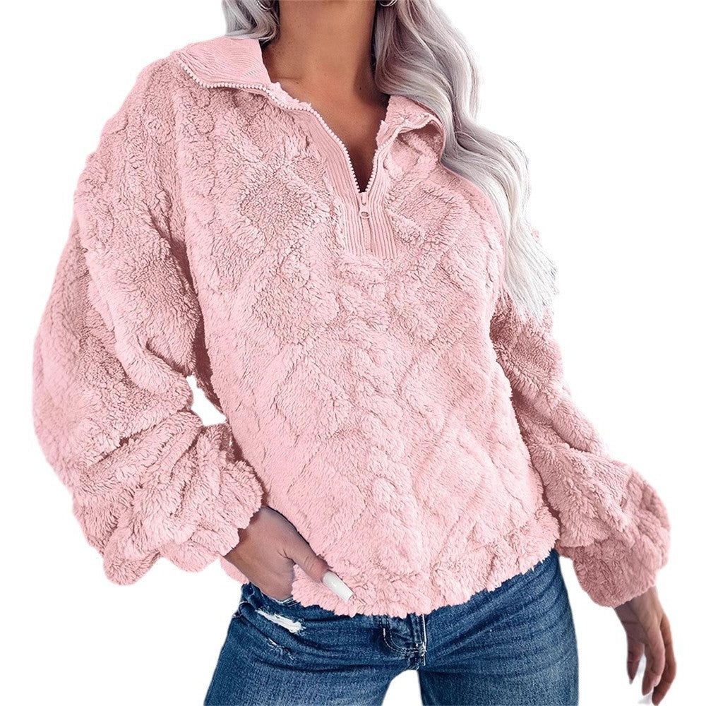 Scarlett | Fleece Quarter Zip Pullover for Women